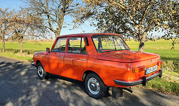 Trabant BJ 87 Farbe Papyrusweiß mit Gletscherblauem Dach