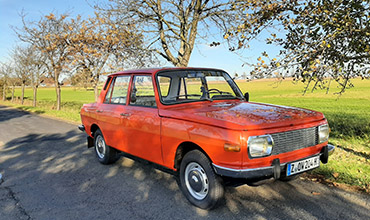 Trabant BJ 87 Farbe Papyrusweiß mit Gletscherblauem Dach