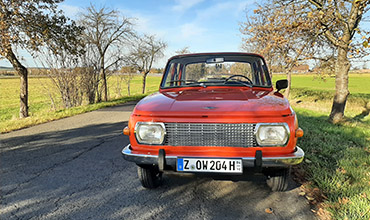 Trabant BJ 87 Farbe Papyrusweiß mit Gletscherblauem Dach