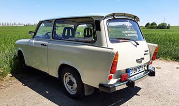 Trabant BJ 87 Farbe Papyrusweiß mit Gletscherblauem Dach