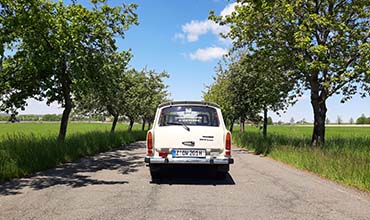 Trabant BJ 87 Farbe Papyrusweiß mit Gletscherblauem Dach